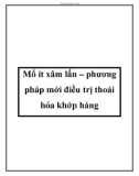 Mổ ít xâm lấn – phương pháp mới điều trị thoái hóa khớp háng