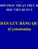 Bài giảng Mở dẫn lưu bàng quang - Học viện Quân y