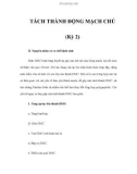 TÁCH THÀNH ĐỘNG MẠCH CHỦ (Kỳ 2)