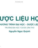 Bài giảng Dược liệu học: Bài mở đầu - Nguyễn Ngọc Quỳnh