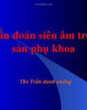 Bài giảng Chẩn đoán siêu âm trong sản phụ khoa - ThS. Trần Danh Cường