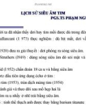 Bài giảng: Lịch sử Siêu âm tim - PGS.TS Phạm Nguyễn Vinh