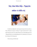 Sảy thai liên tiếp - Nguyên nhân và điều trị