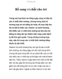 Bổ sung vi chất cho trẻ