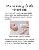 Sữa bò không tốt đối với trẻ nhỏ