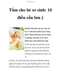 Tắm cho bé sơ sinh: 10 điều cần lưu ý