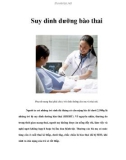 Suy dinh dưỡng bào thai