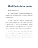 Phát hiện sớm ba loại ung thư