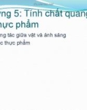 Bài giảng Vật lý thực phẩm: Chương 5 - PGS. TS. Trần Thị Định và TS. Vũ Thị Hạnh