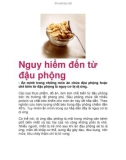 Nguy hiểm đến từ đậu phộng