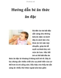 Hướng dẫn bé ăn thức ăn đặc