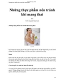 Những thực phẩm nên tránh khi mang thai