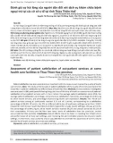 Đánh giá sự hài lòng của người dân đối với dịch vụ khám chữa bệnh ngoại trú tại các cở sở y tế tại tỉnh Thừa Thiên Huế