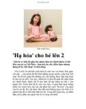 'Hạ hỏa' cho bé lên 2