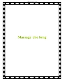 Massage cho lưng