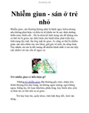 Nhiễm giun - sán ở trẻ nhỏ