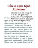 Cần sa ngừa bệnh Alzheimer