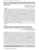 Nghiên cứu nồng độ tự kháng thể kháng thyroglobulin (TgAb) và kháng thyroid peroxydase (TPOAb) ở bệnh nhân đái tháo đường thể trạng không béo phì