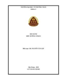 Bài giảng Điều dưỡng cơ bản: Phần 1 - Trường ĐH Võ Trường Toản (Năm 2022)