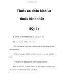 Thuốc an thần kinh và thuốc bình thần (Kỳ 1)