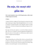 Da mịn, tóc mượt nhờ giấm táo