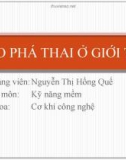 Bài thuyết trình: Nạo phá thai ở giới trẻ