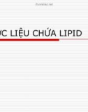 Bài giảng Dược liệu chứa lipid