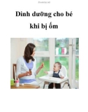 Dinh dưỡng cho bé khi bị ốm