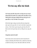 Từ bú mẹ đến bú bình