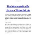 Tìm hiểu sự phát triển của con - Tháng thứ sáu