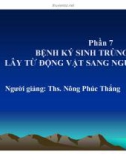 Bài giảng Bệnh ký sinh trùng lây từ động vật sang người - Ths. Nông Phúc Thắng