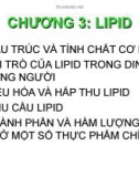 Bài giảng Dinh dưỡng học: Chương 3 - Hồ Xuân Hương