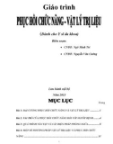 Giáo trình Phục hồi chức năng và vật lý trị liệu - Trường TC Phạm Ngọc Thạch Cần Thơ