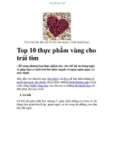 Top 10 thực phẩm vàng cho trái tim