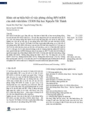 Khảo sát sự hiểu biết về việc phòng chống HIV/AIDS của sinh viên khóa 15DDS Đại học Nguyễn Tất Thành