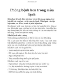 Phòng bệnh hen trong mùa lạnh