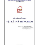 Bài giảng Vật lý 1 và thí nghiệm: Phần 2