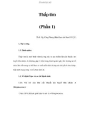 Thấp tim (Phần 1)