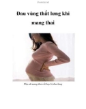 Đau vùng thắt lưng khi mang thai