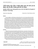 Chất lượng cuộc sống ở bệnh nhân nam sùi mào gà tại Bệnh viện Da liễu Thành phố Hồ Chí Minh