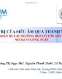 Giá trị của siêu âm qua thành ngực: Ghi nhận qua 32 trường hợp có tổn thương ở ngoại vi lồng ngực