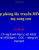 Dự phòng lây truyền HIV từ mẹ sang con