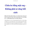 Chữa ho bằng mật ong Không phải ai cũng biết cách