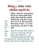 Đông y chữa viêm nhiễm ngoài da