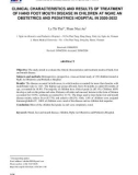 Đặc điểm lâm sàng và kết quả điều trị bệnh tay chân miệng ở trẻ em tại Bệnh viện Sản Nhi Nghệ An năm 2020-2022