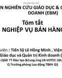 Bài giảng Tóm tắt nghiệp vụ bán hàng