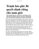 Tránh béo phì: Bí quyết dành riêng cho nam giới