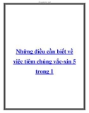 Những điều cần biết về việc tiêm chủng vắc-xin 5 trong 1