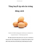 Tăng huyết áp nên ăn trứng đúng cách