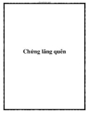 Chứng lãng quên